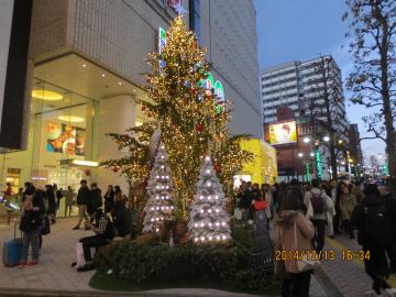 Chritstmas tree illumination in front of Parco 