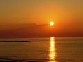 瀬波の夕日